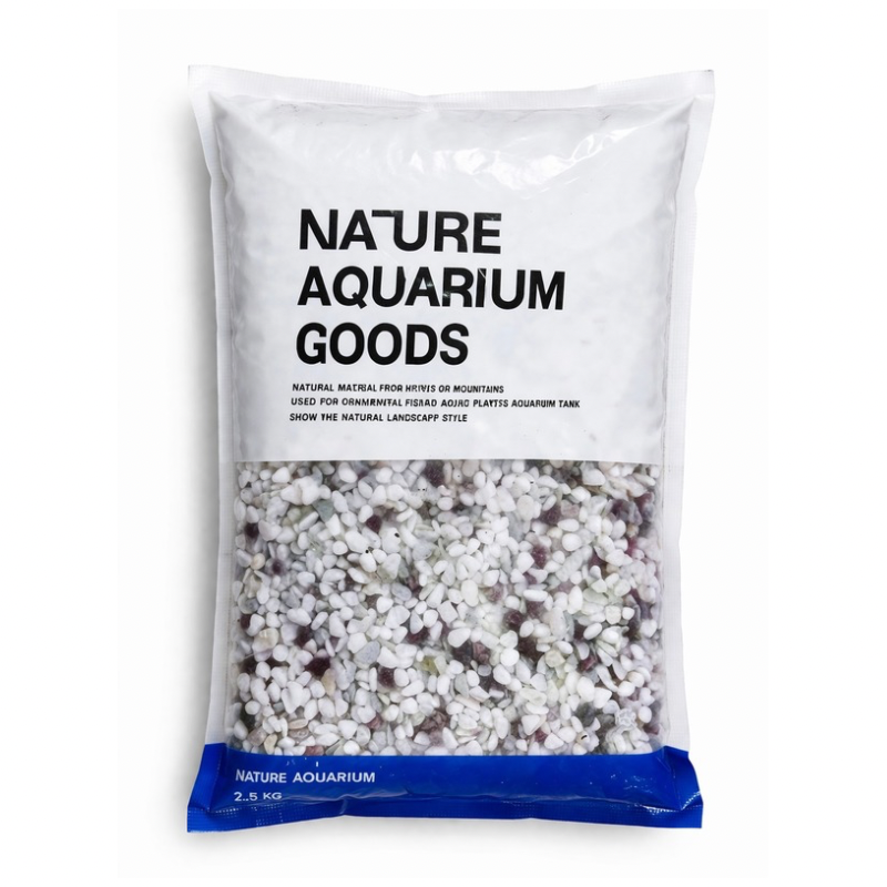 حصى نيتشر أكواريوم الأبيض الثلجي